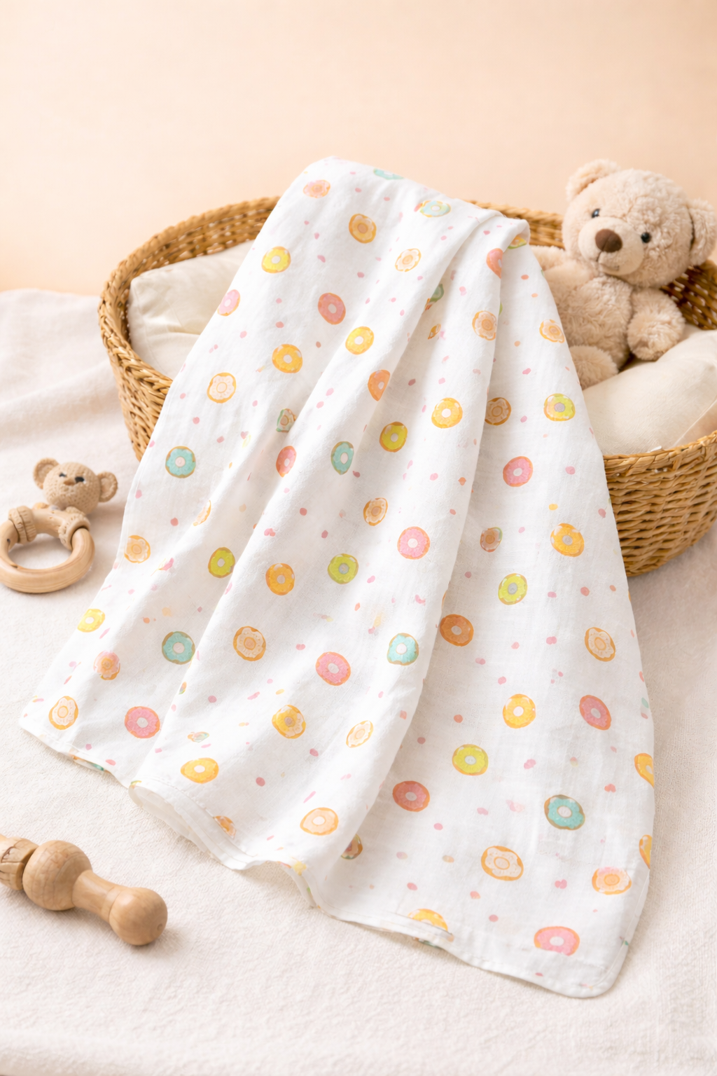 Organic Muslin Cotton Baby swadle Wrap