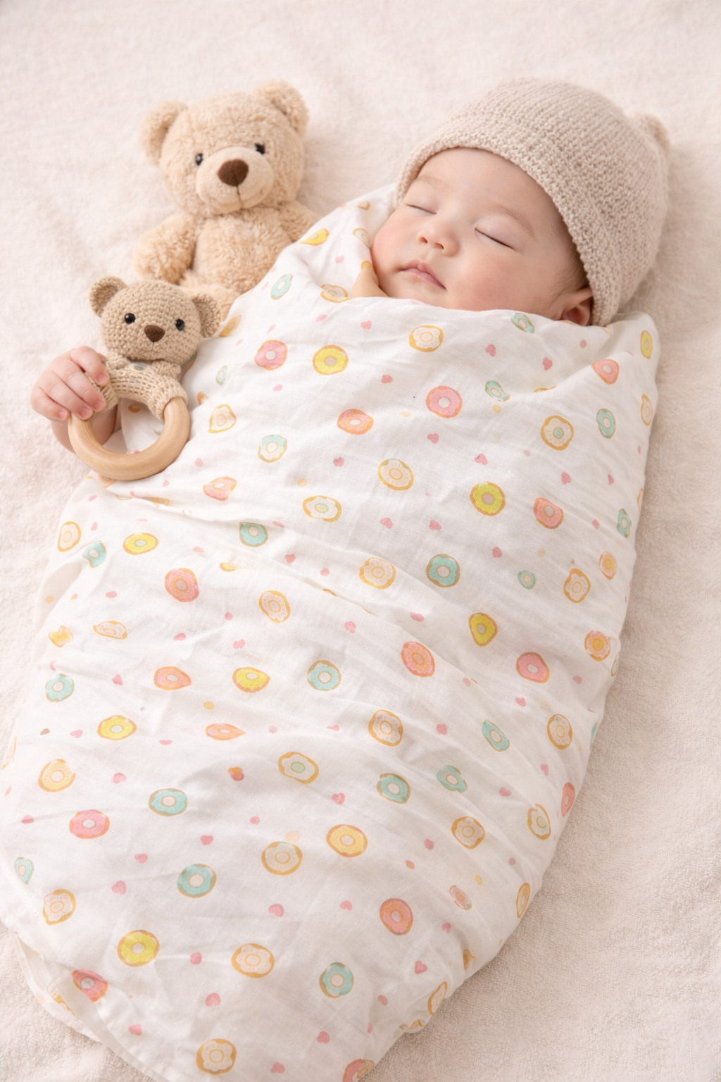 Organic Muslin Cotton Baby swadle Wrap
