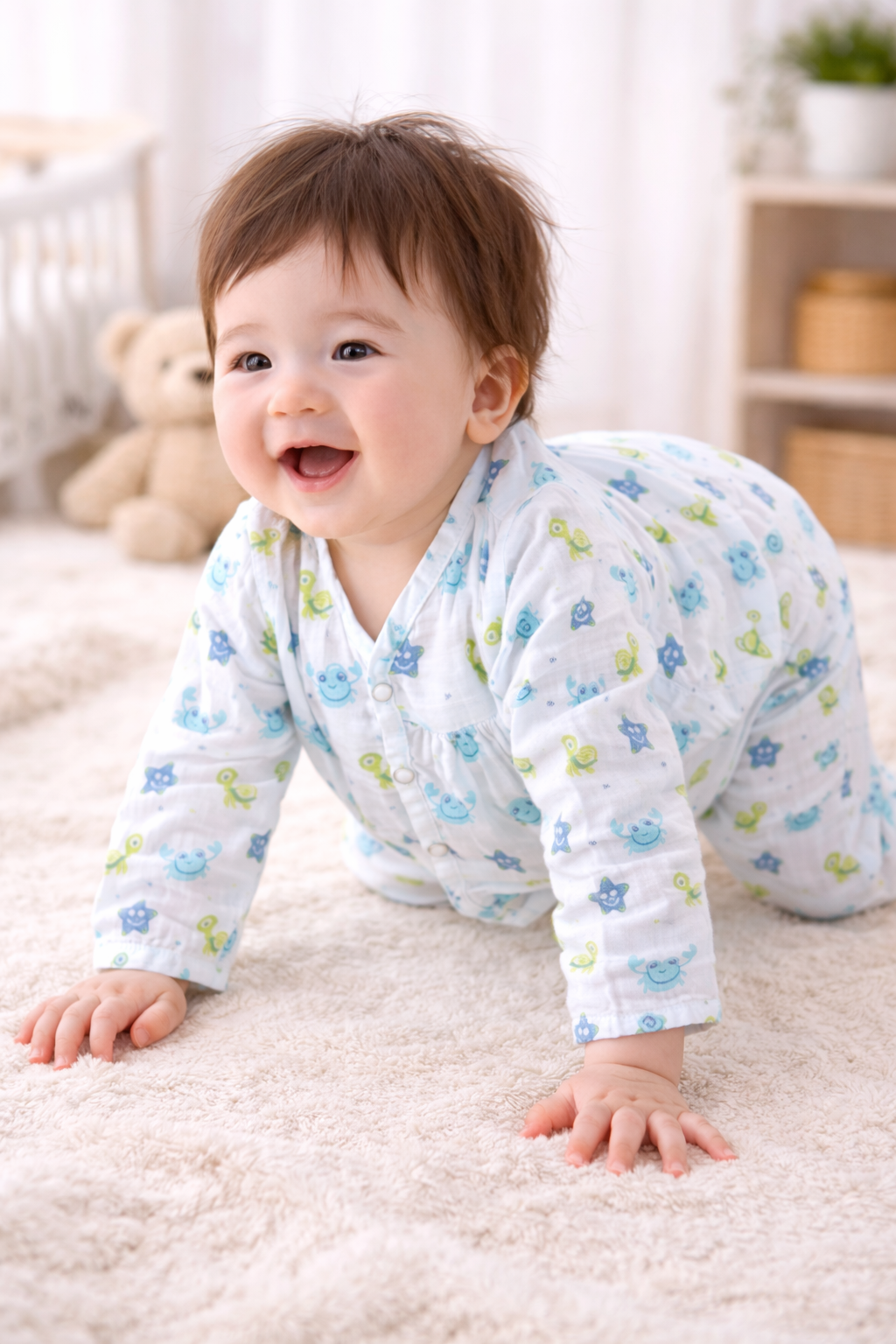 Full sleeve Muslin Cotton Night Suit