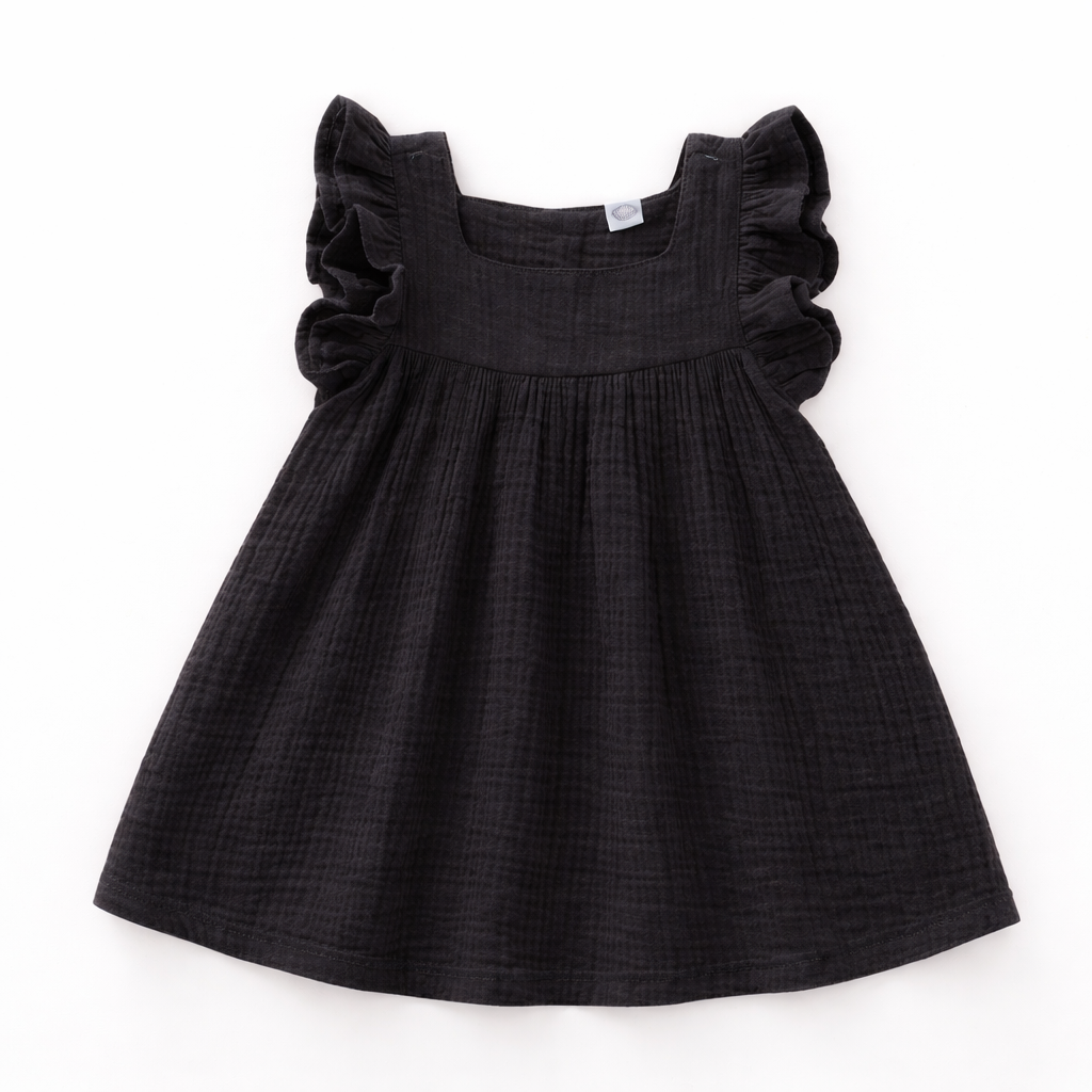 Double-Layer Ruffle Sleeves  | Soft & Comfortable | Black