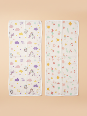Long Two Layer Muslin Cotton Baby Bath Towel | Combo
