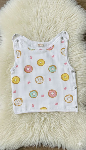 Sleeveless shoulder and front button  | WRAP JABLA