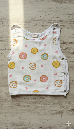 Sleeveless shoulder and front button  | WRAP JABLA