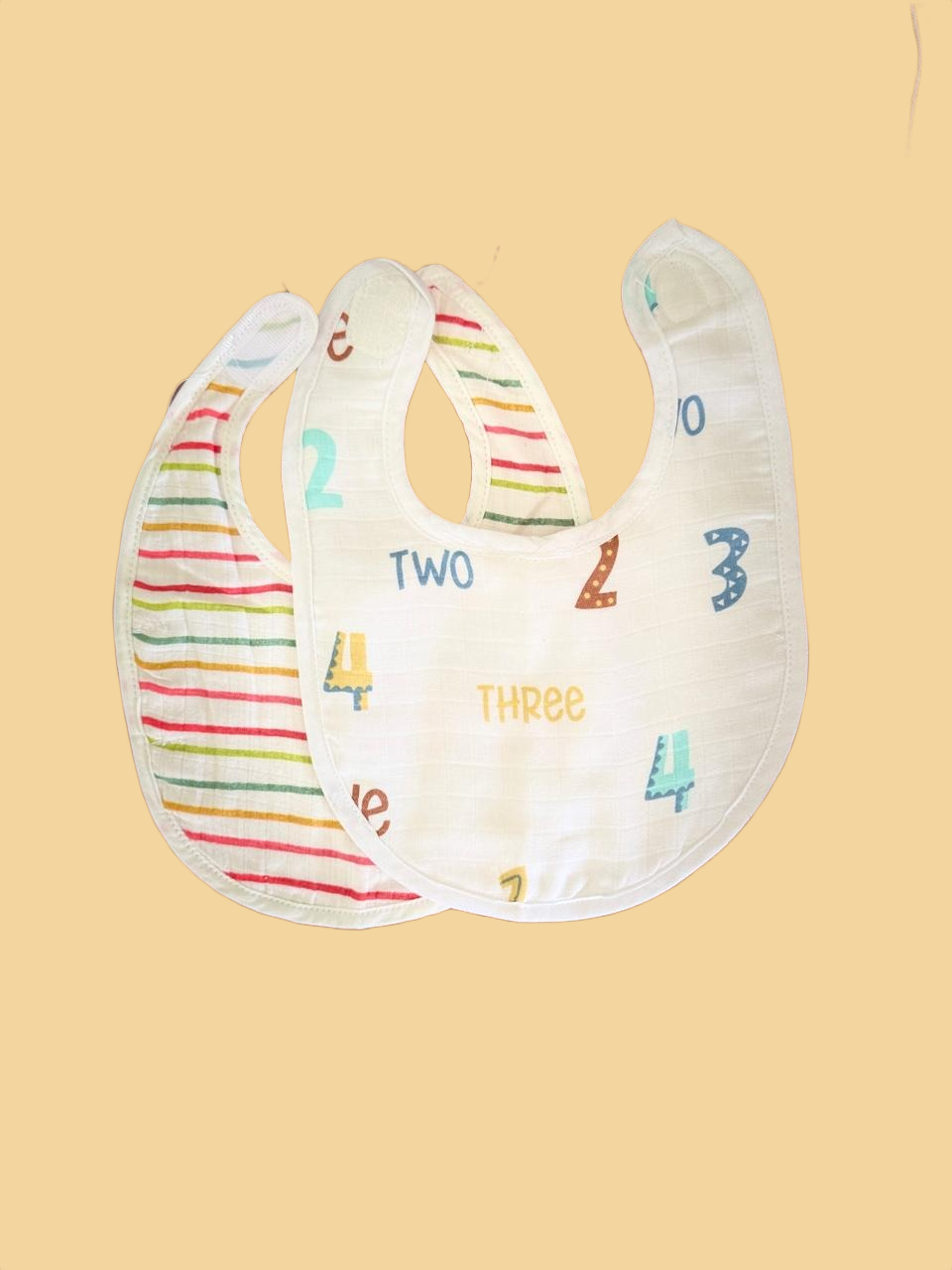 100% Organic Muslin Cotton Baby Bibs | Ultra Soft Skin Friendly Pure Cotton Baby Bibs