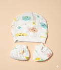 Ribbed Muslin Cotton | Cap and botties | Cloud Nine