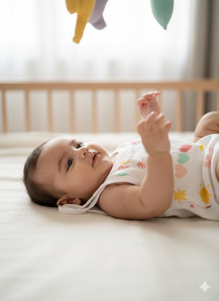 Adjustable Tie -Knot Muslin Cotton Jabla for New Borns